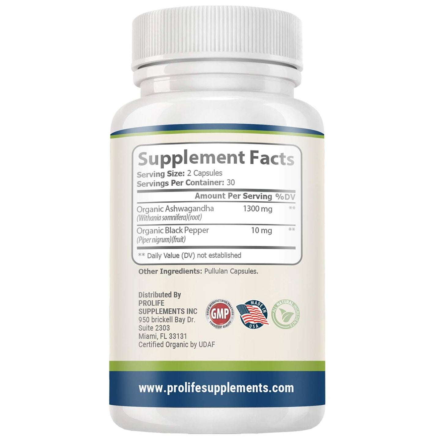 Organic Ashwagandha 1300mg