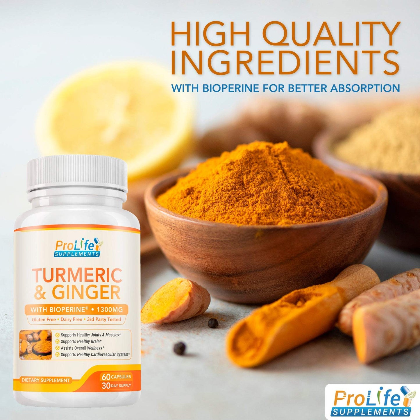 Turmeric & Ginger 1300mg Capsules